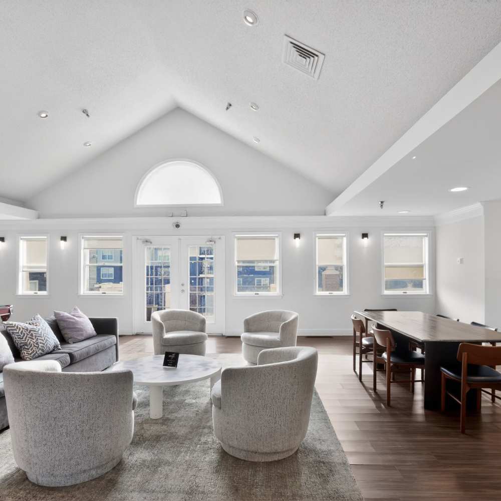 Updated clubhouse space for residents at Eagle Rock Apartments at Columbia Pike in Arlington, Virginia