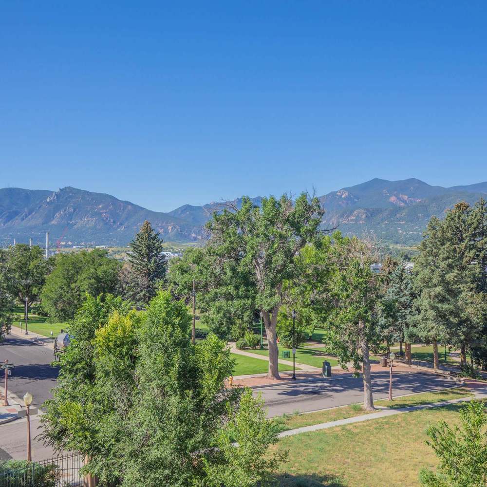 Inviting pool at Boulder Crescent in Colorado Springs,Colorado