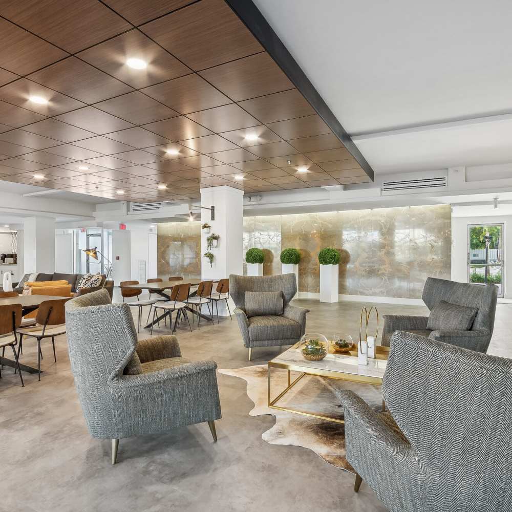 Stylish clubhouse at Lake Lucerne Towers in Orlando,Florida