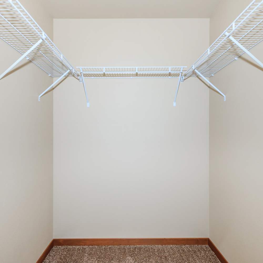 Walk-in closet at InterPointe Apartments in Billings, Montana