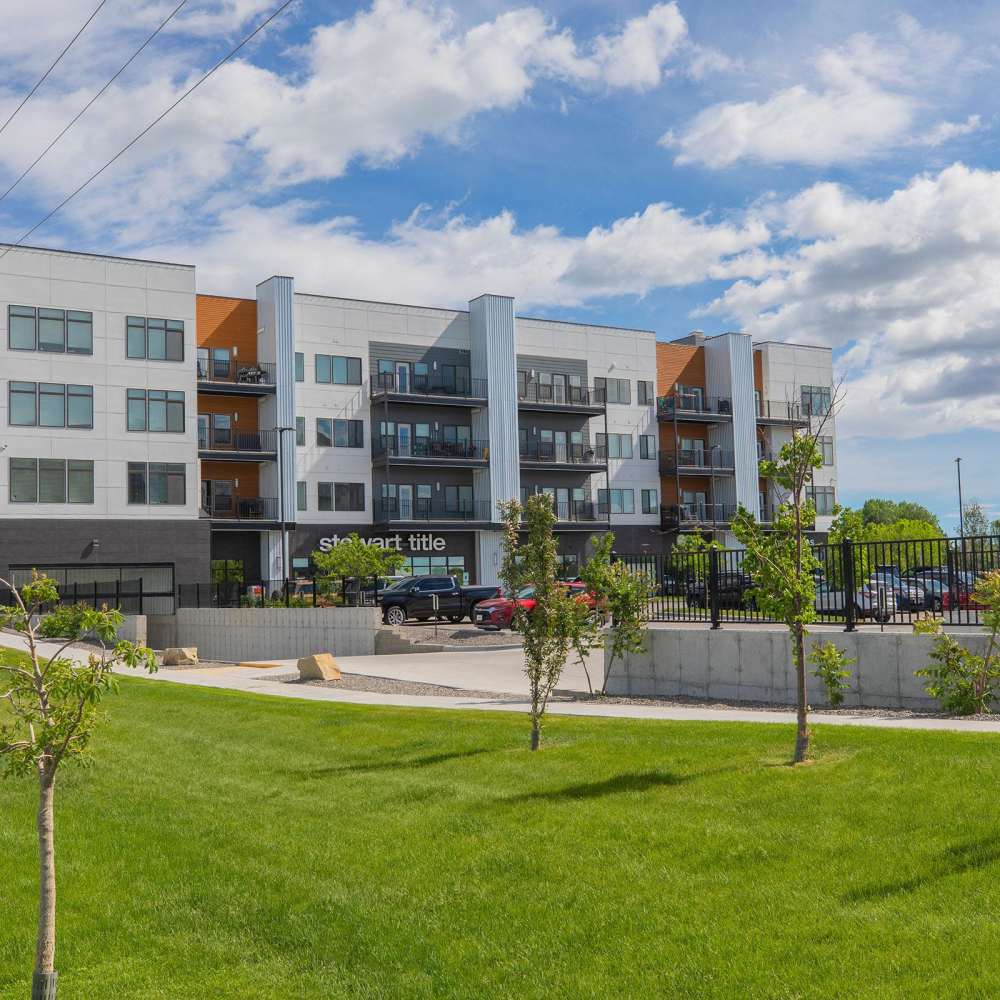 Community building long shot view at Shiloh Commons in Billings, Montana