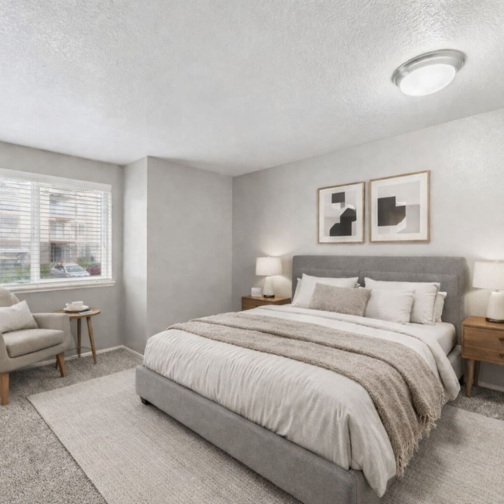 bedroom with large bed