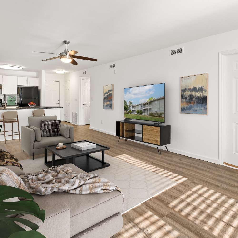 Exterior shot of apartments at Equinox at Midtown in Chattanooga, Tennessee