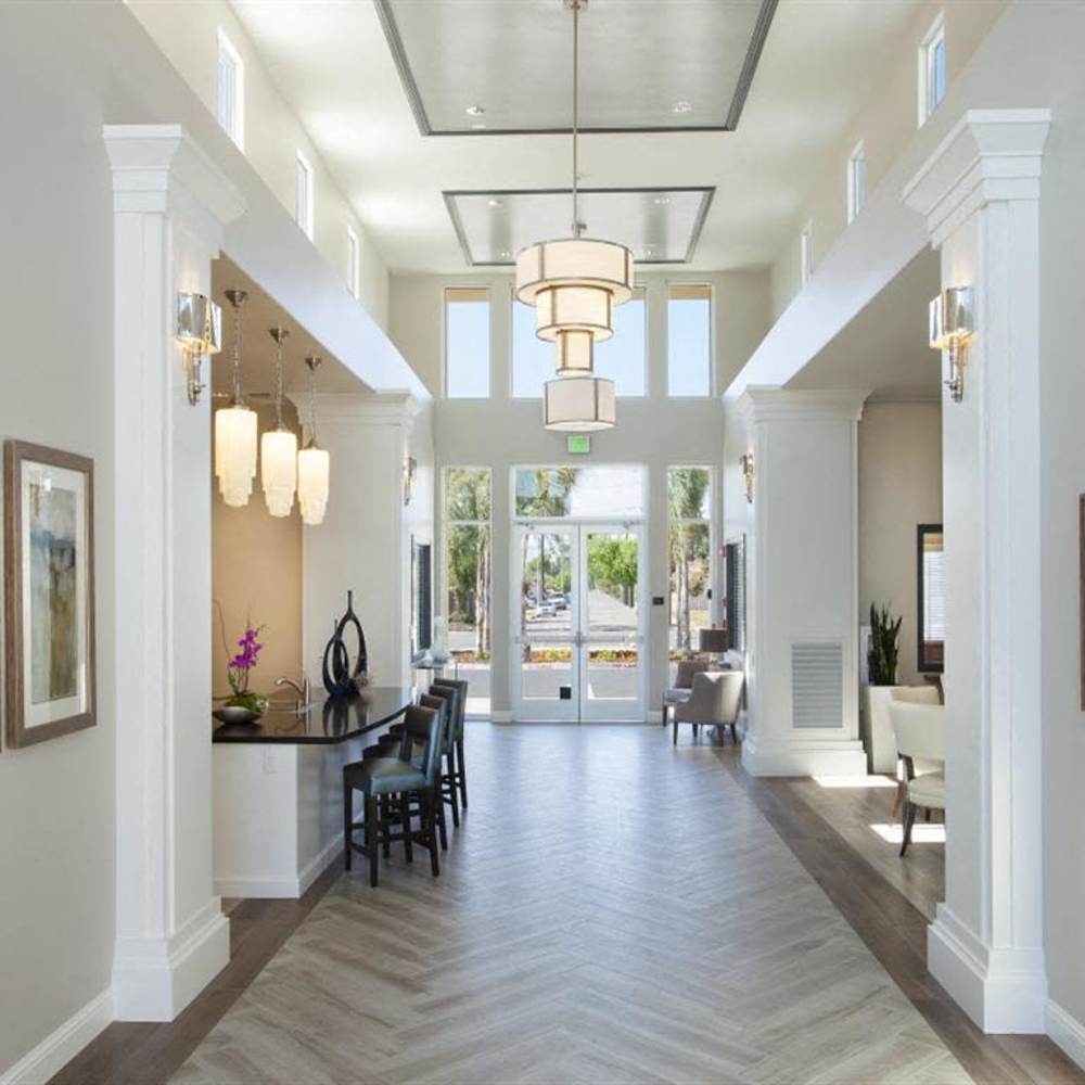 Spacious clubhouse at Hancock Terrace in Santa Maria, California