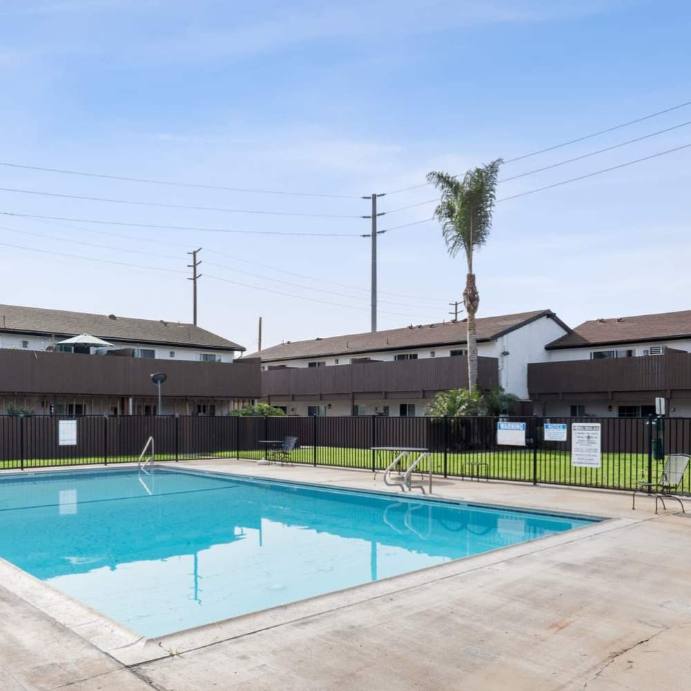 Pool at Newland Garden Apartments in Garden Grove, California