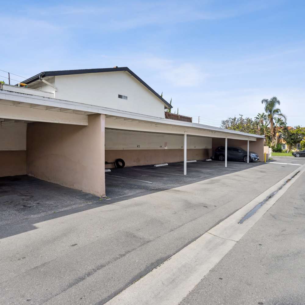 Parking spaces at Newland Garden Apartments in Garden Grove, California
