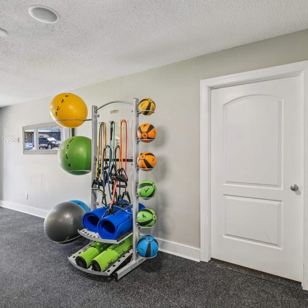 Fitness studio for the residents at The Ashley in Columbia,Tennessee