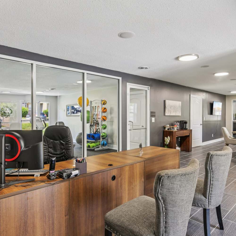 Large leasing desk at The Ashley in Columbia,Tennessee