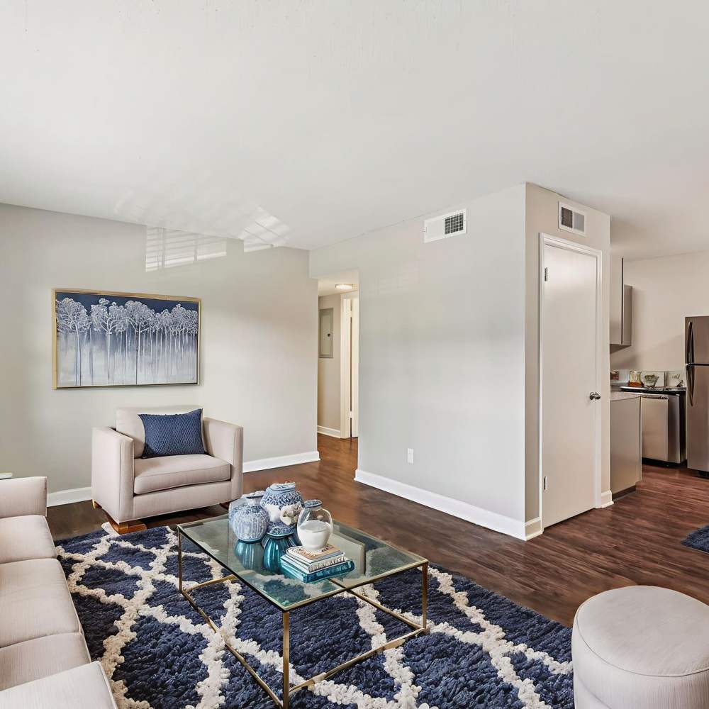 Spacious living room at The Ashley in Columbia,Tennessee