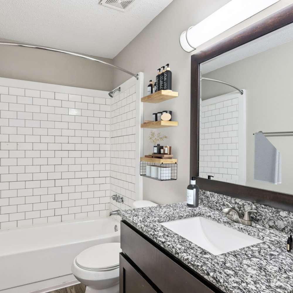 Bathroom with vanity and sink at The Ashley in Columbia,Tennessee