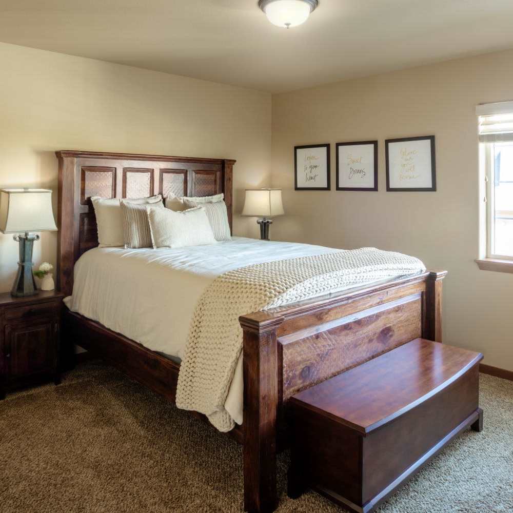 Spacious bedroom at InterPointe Apartments in Billings, Montana