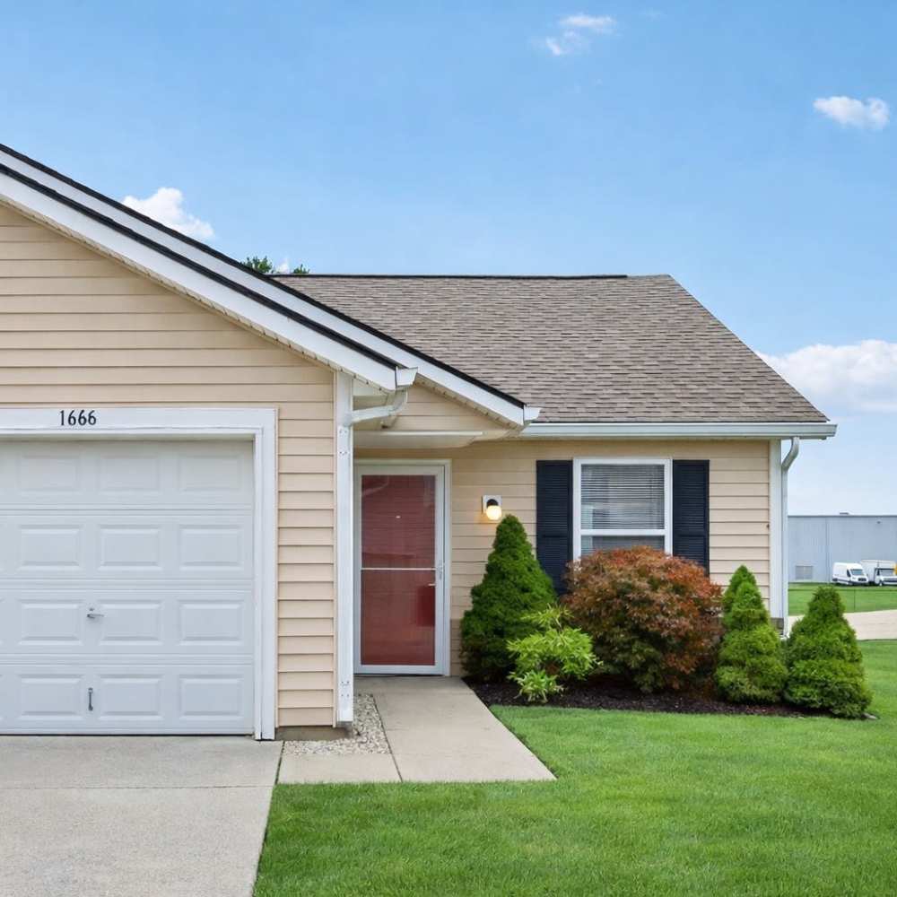 Exterior shot at Broadway Village Apartments in Greenfield,Indiana