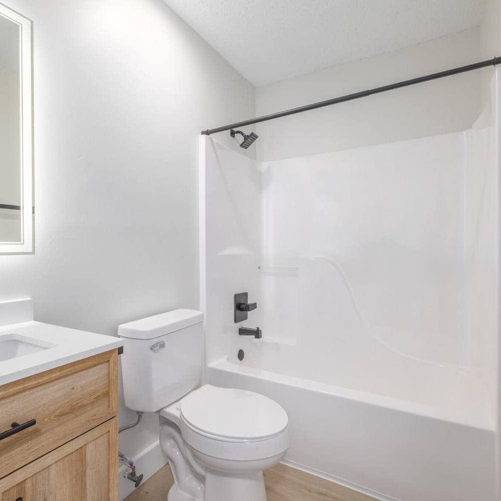 Bathroom with Bathtub at Mod Villas in Kingsland, Georgia