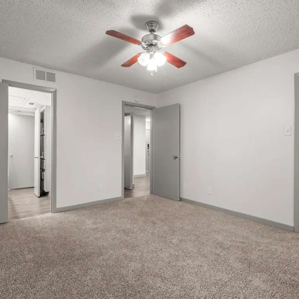 Bedroom with closet at The Vance Apartments in Dallas,Texas