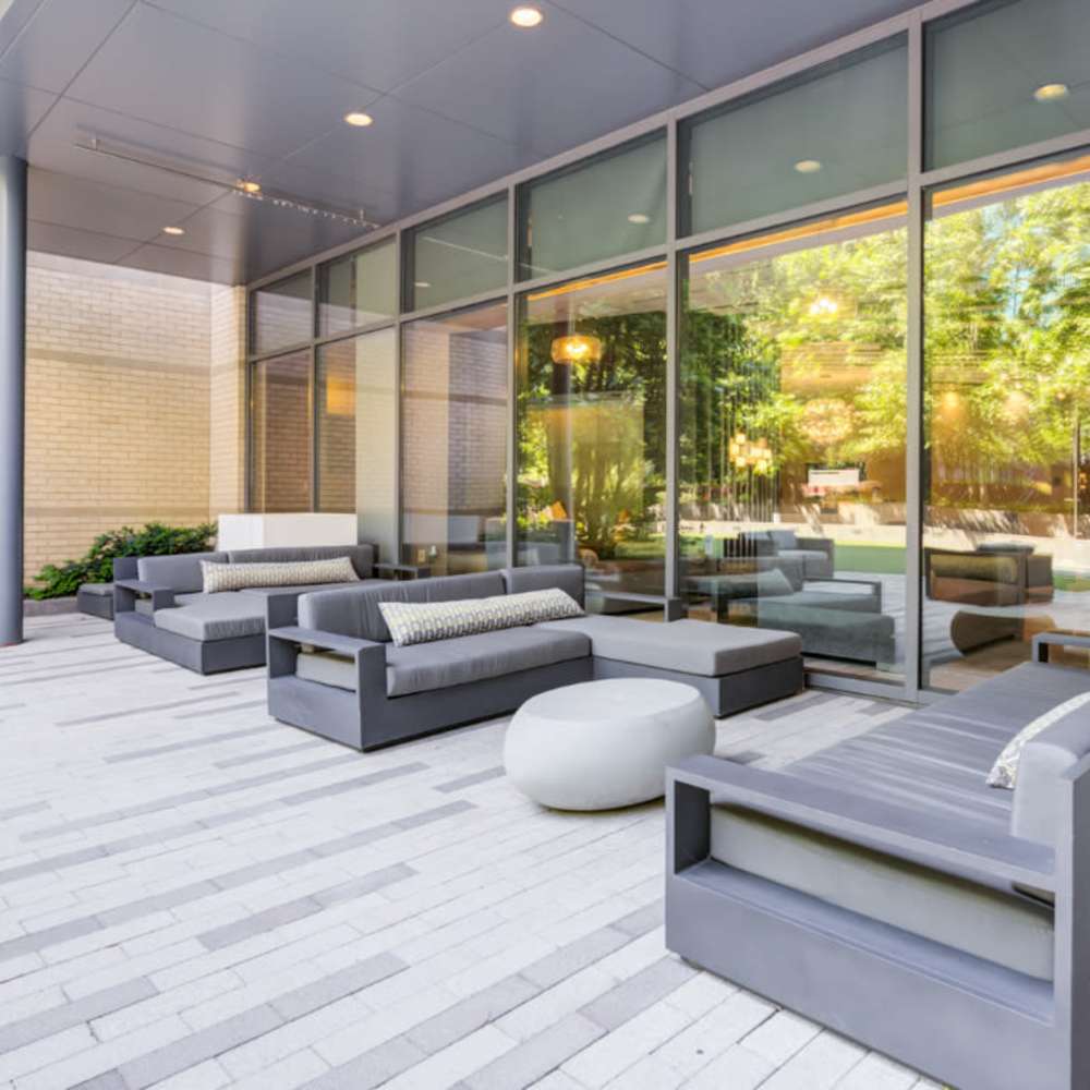 Lounge seating for community at Tellus in Arlington, Virginia