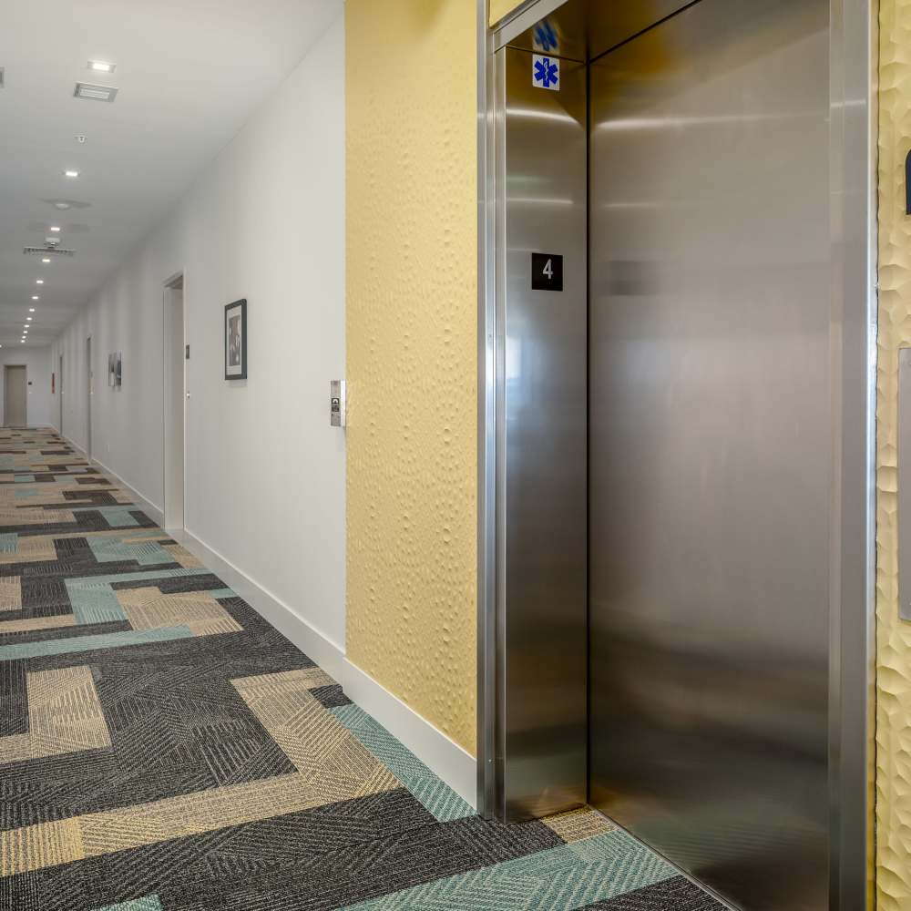 Elevators at Tower Broadway in Sacramento, California