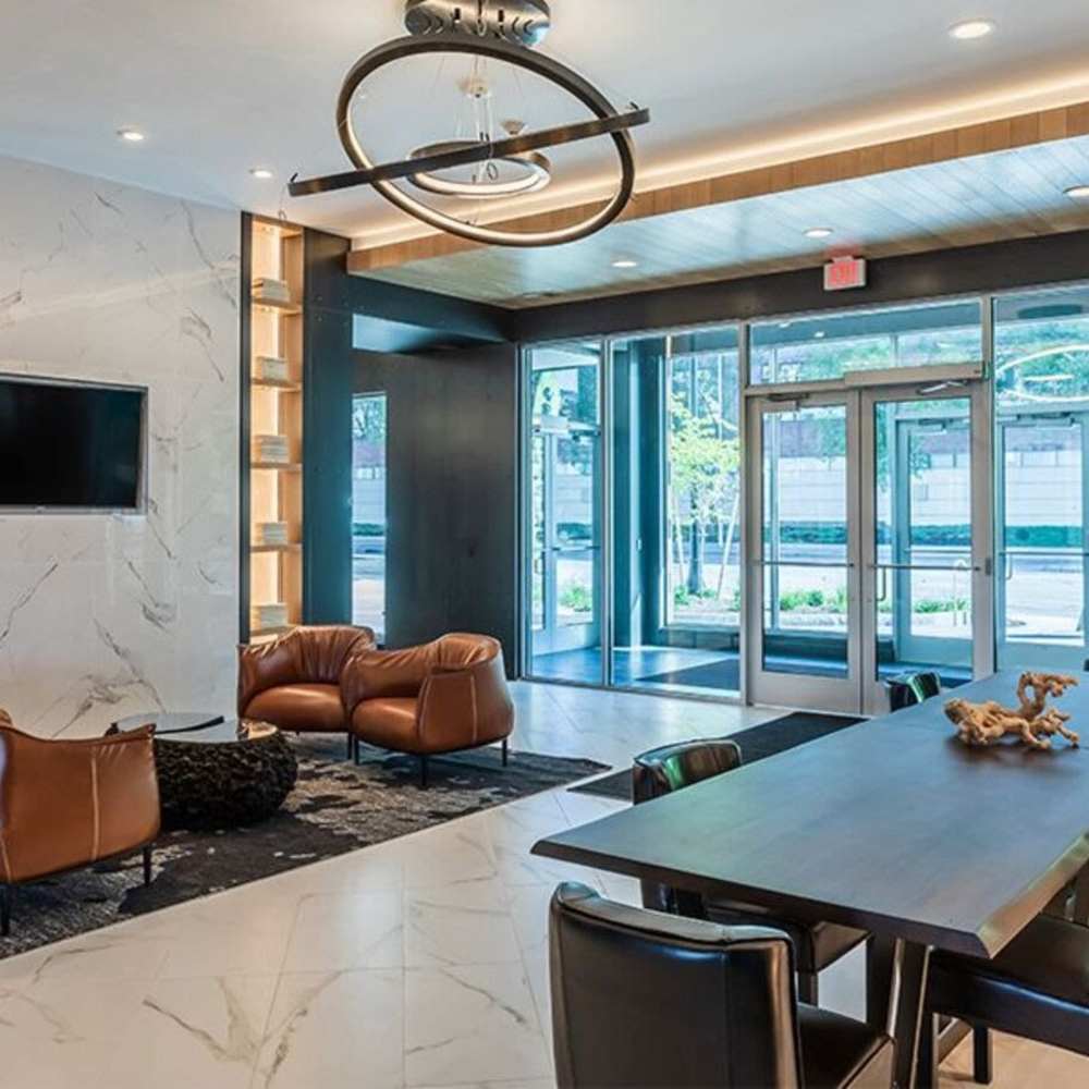 lounge at The Nathaniel in Rochester, New York