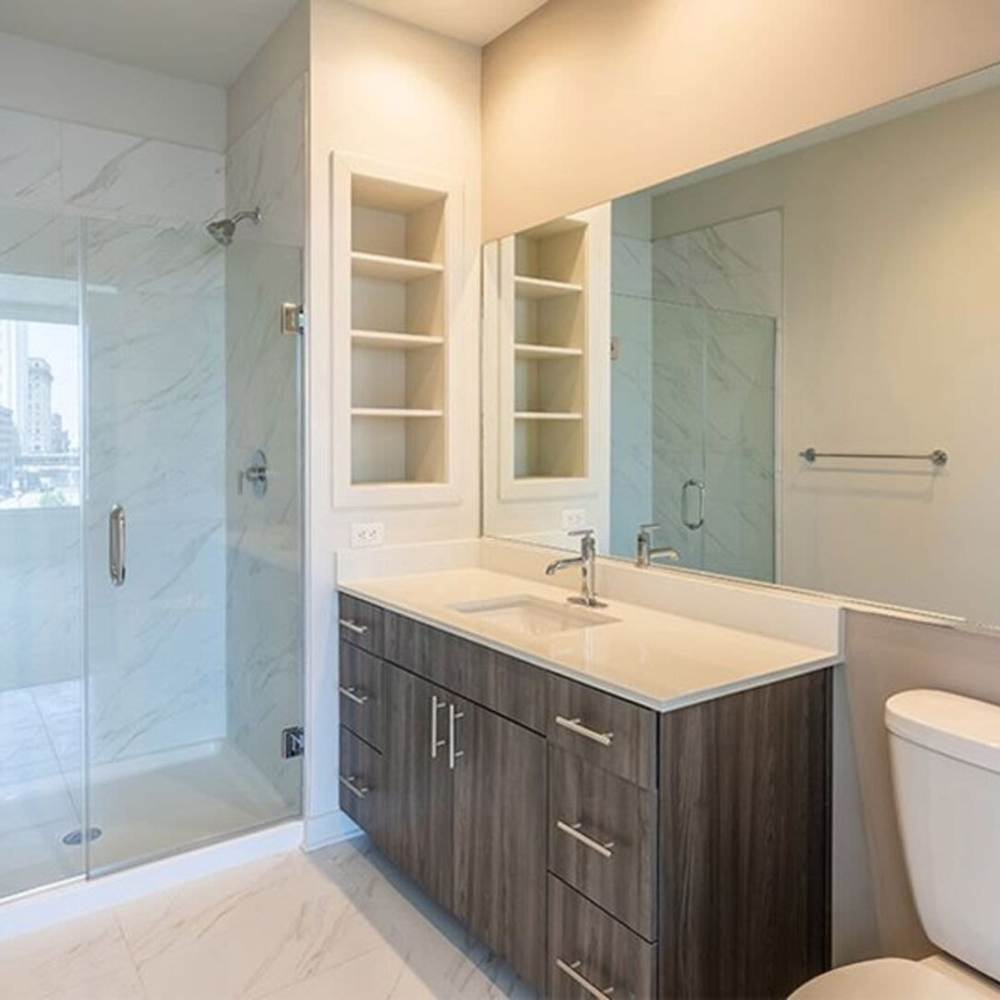 Bathroom at The Nathaniel in Rochester, New York
