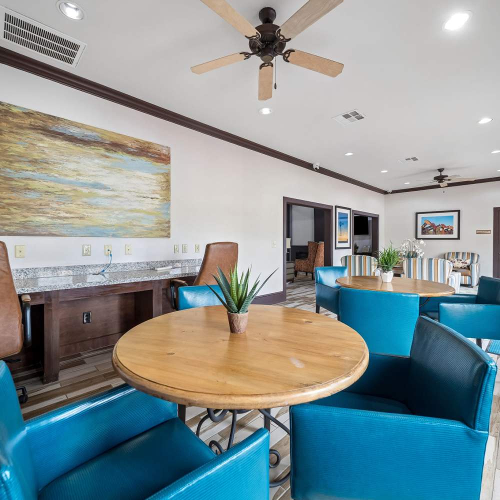 Business center at Sunset Lodge in Odessa, Texas
