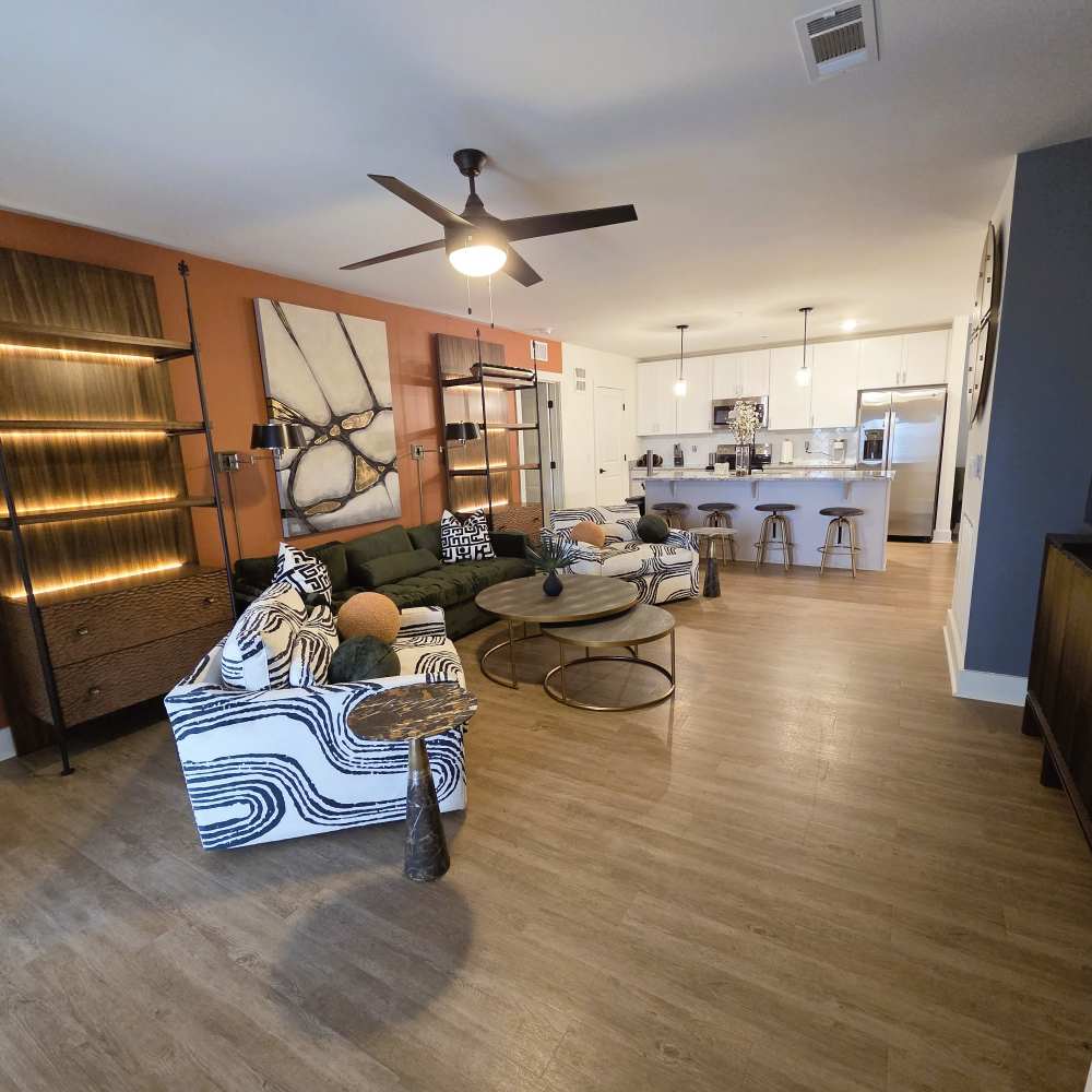 Living room at Solstice Apartments in Madison, Alabama