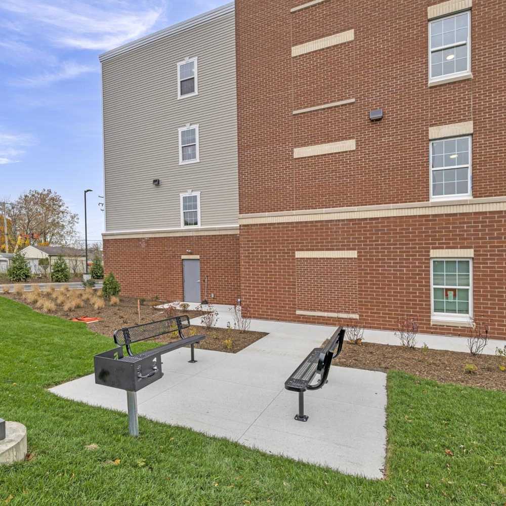 BBQ area at Gordon Crossing in Cleveland, Ohio 