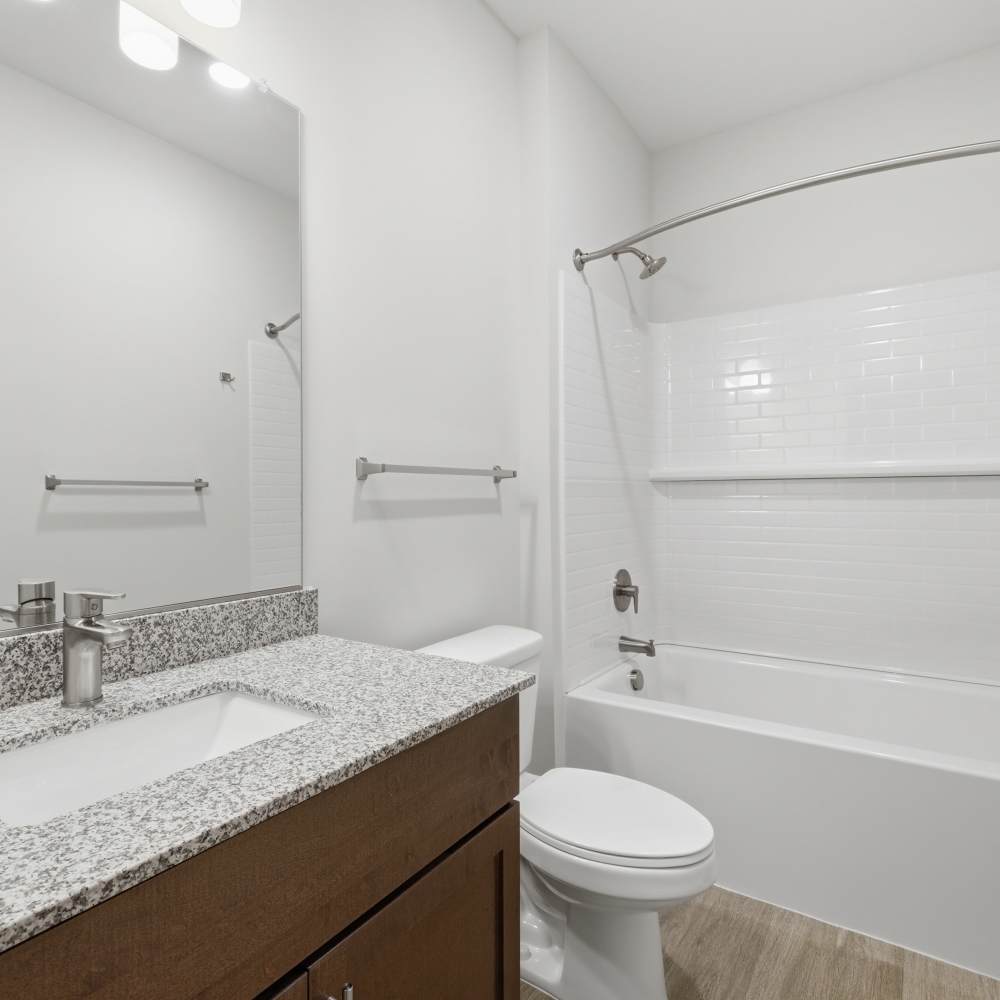 Bathroom with tub at The Warwick at Foundry Creek in Richmond, VA