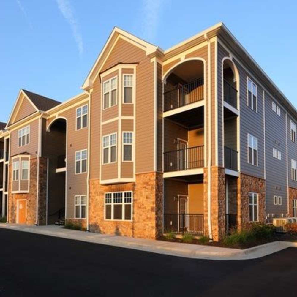 Apartment building exterior at Waverly Place in Louisa, Virginia