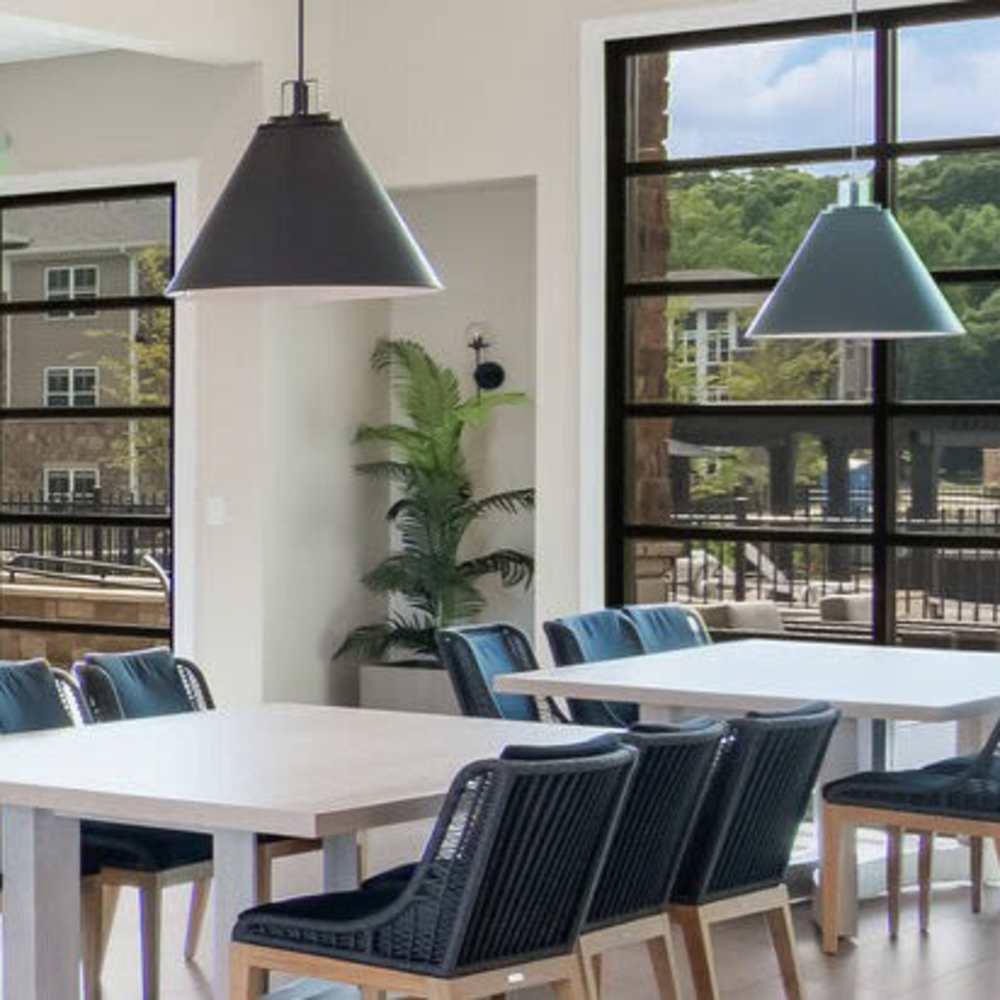 Clubhouse dining area at The Knoll at Stone View in Ruckersville, Virginia