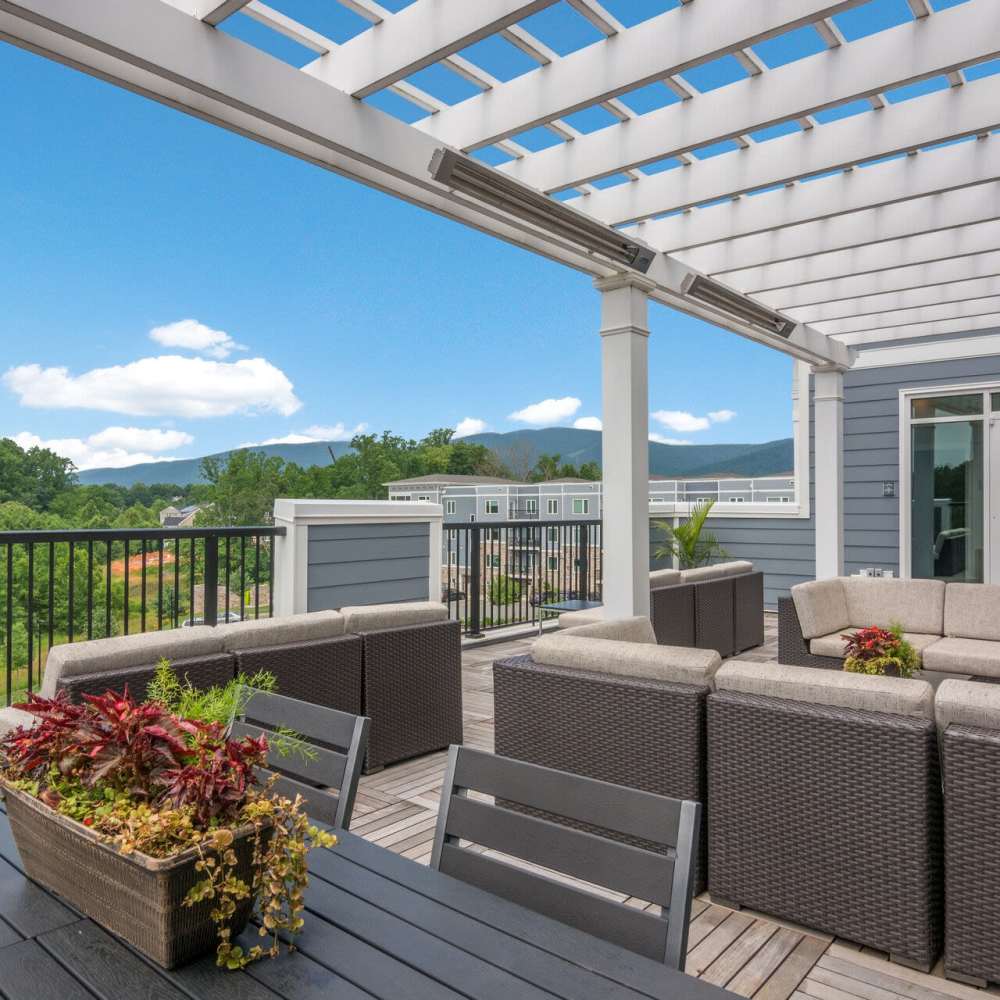 Clubhouse deck at The Summit At Old Trail in Crozet, Virginia 