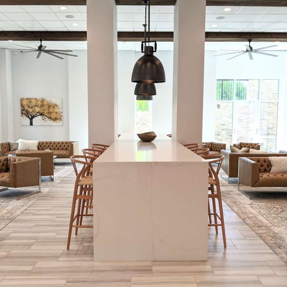 Well-lit community room at The Summit At Old Trail in Crozet, Virginia 