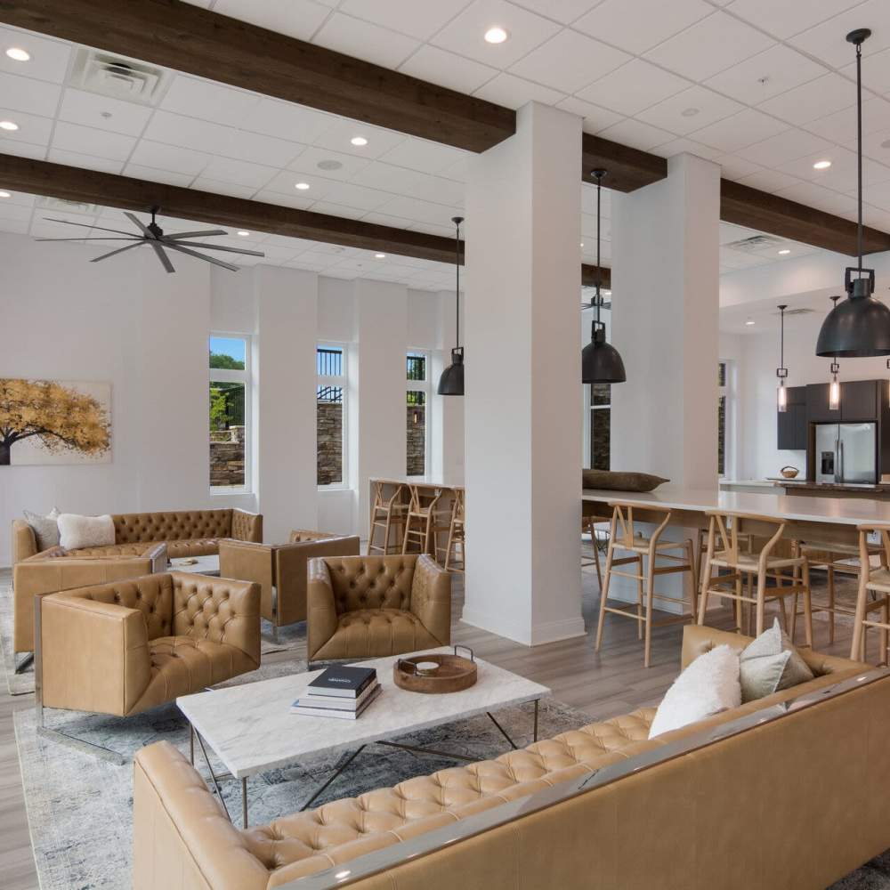 Clubhouse with seating area at The Summit At Old Trail in Crozet, Virginia 
