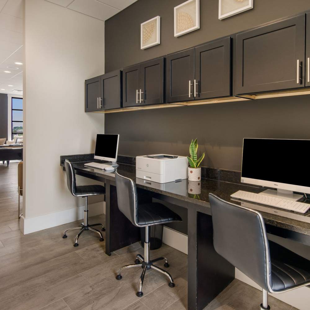 Business center at The Adams at Peppers Ferry in , Virginia