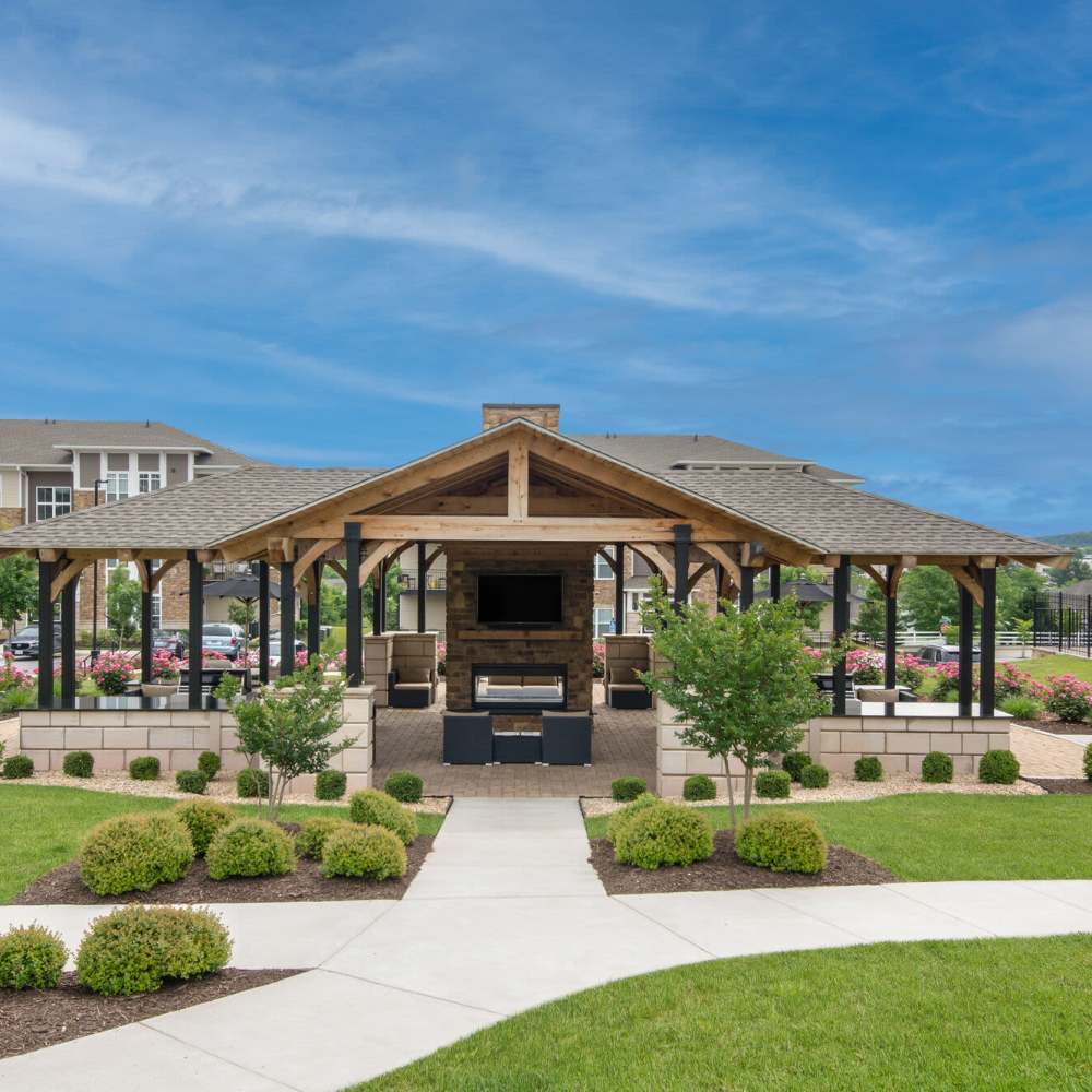 BBQ with canopy and garden at The Adams at Peppers Ferry in , Virginia