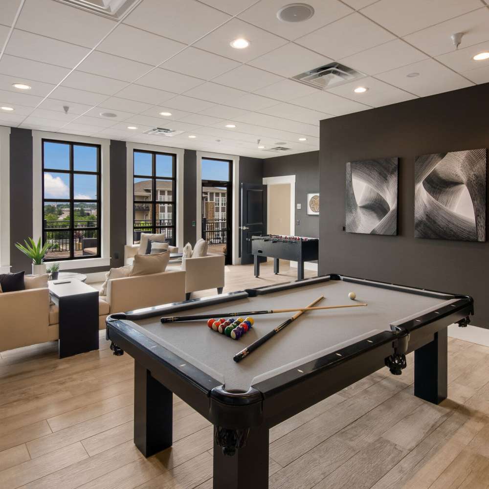 Game room with billiards table at The Adams at Peppers Ferry in , Virginia