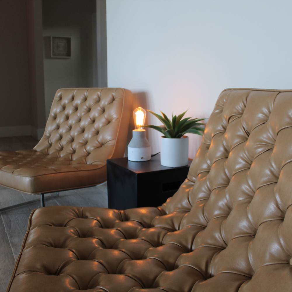 Lounge seating at The Adams at Peppers Ferry in Christiansburg, Virginia