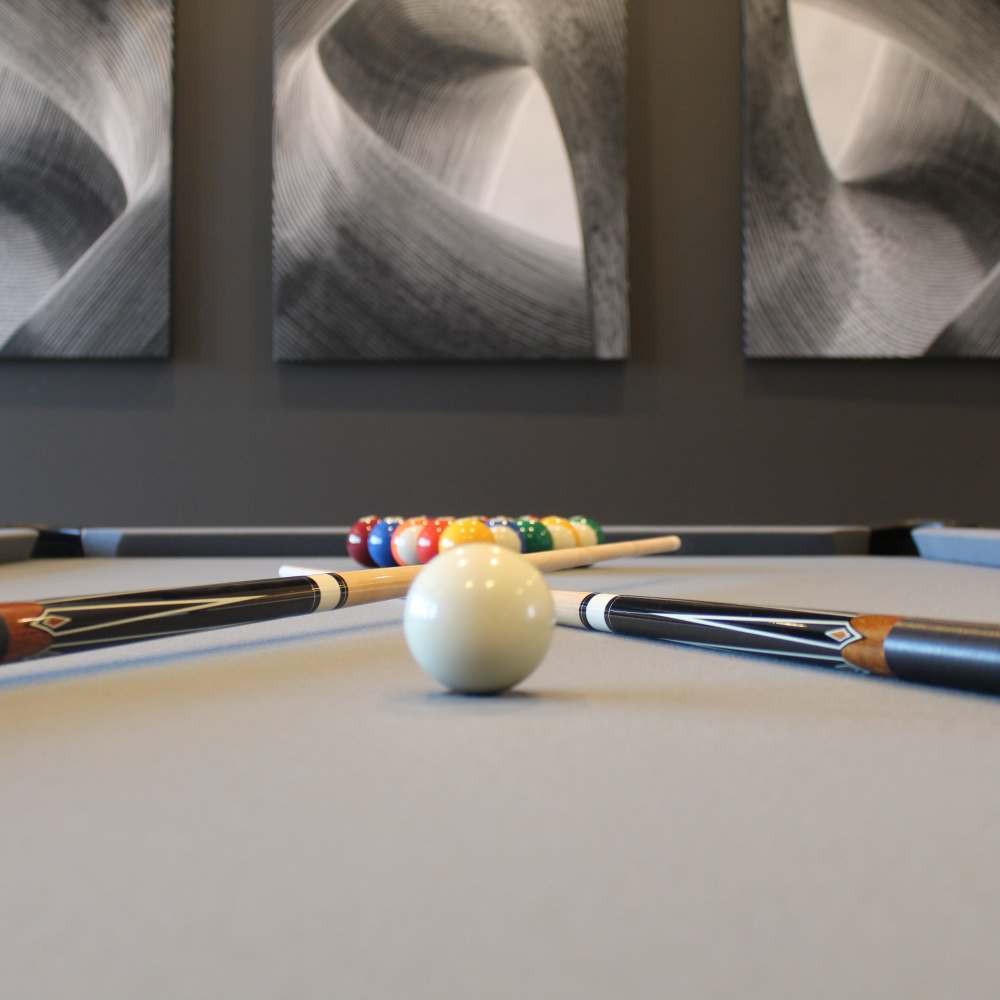 Pool table in clubhouse at The Adams at Peppers Ferry in Christiansburg, Virginia