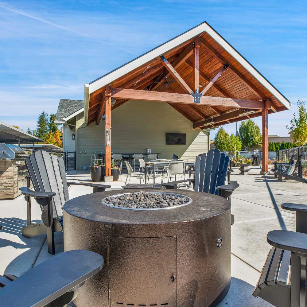 Área de parrilla y picnic en Tilian Point en Woodburn, Oregon