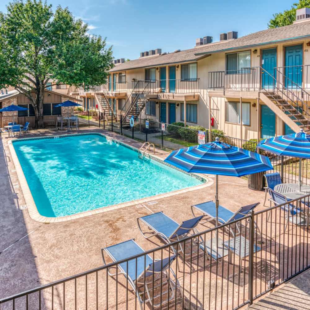 View of swimming pool at Dakota Apartments