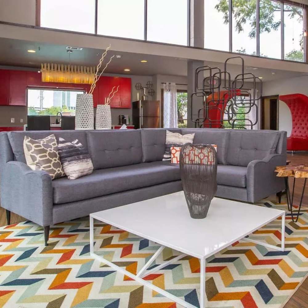 Club house living hall at Barcelo Apartment Homes in San Antonio, Texas