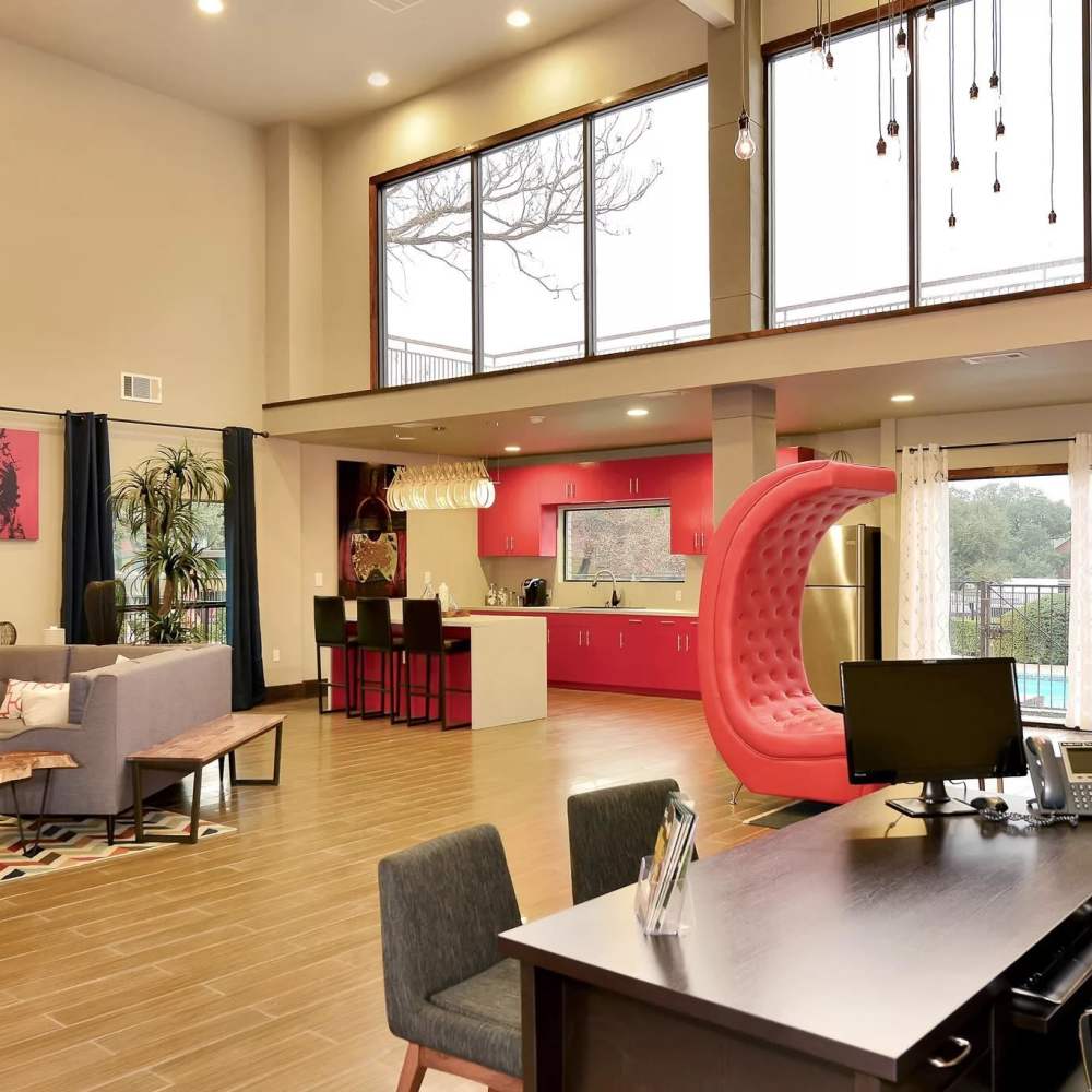 Entry lobby at Barcelo Apartment Homes in San Antonio, Texas