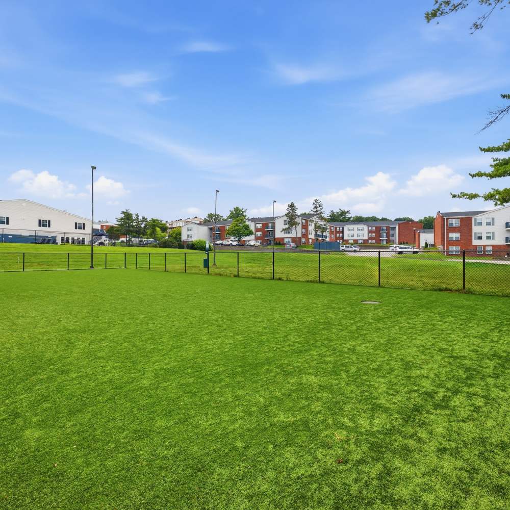 large dog park at Village Green Apartments in Chesterfield, Missouri
