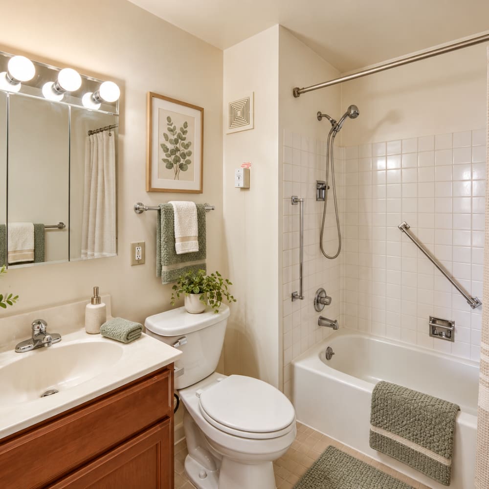 Bathroom at Village Center in Detroit, Michigan