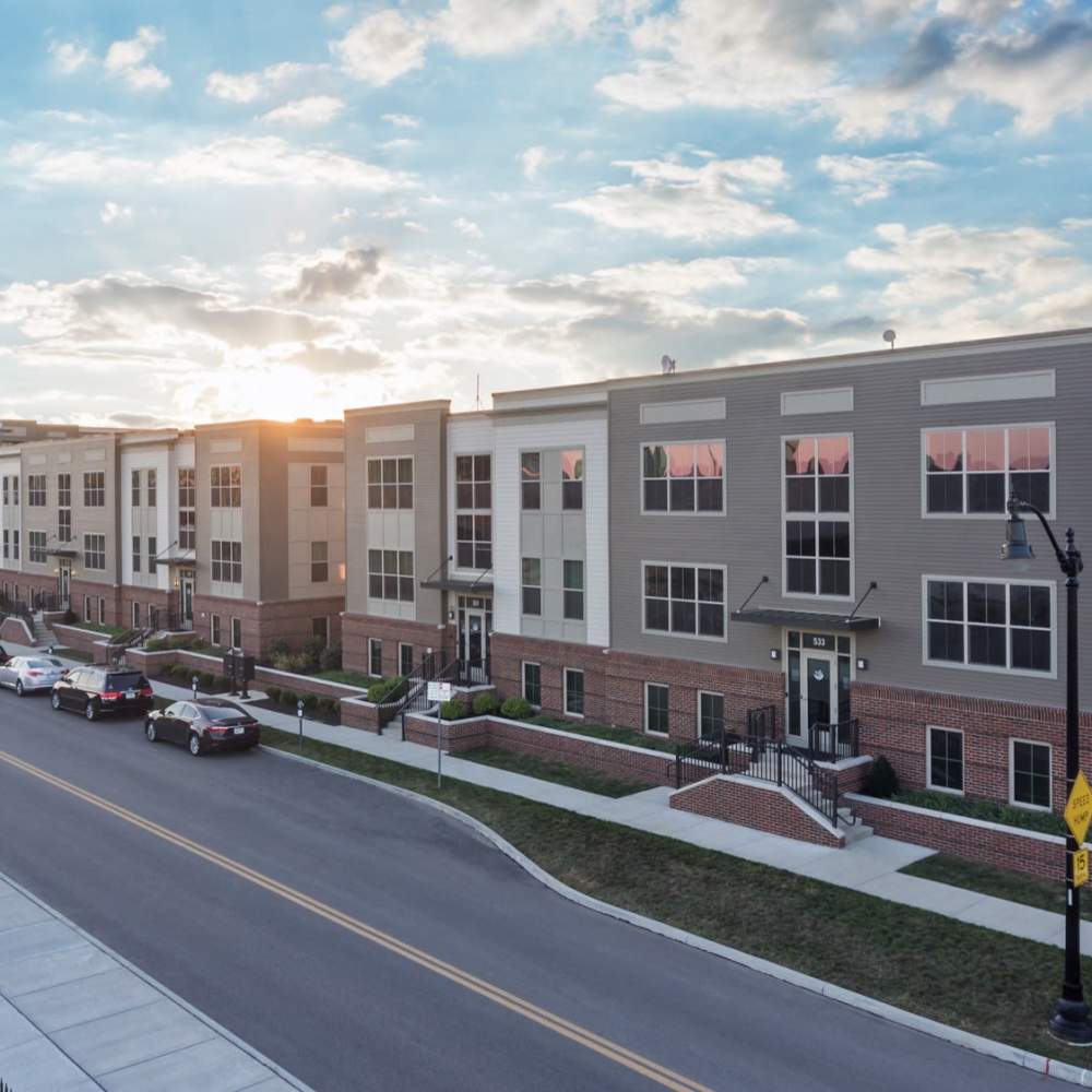 Street view of a building at Water Street Apartments in Dayton, Ohio
