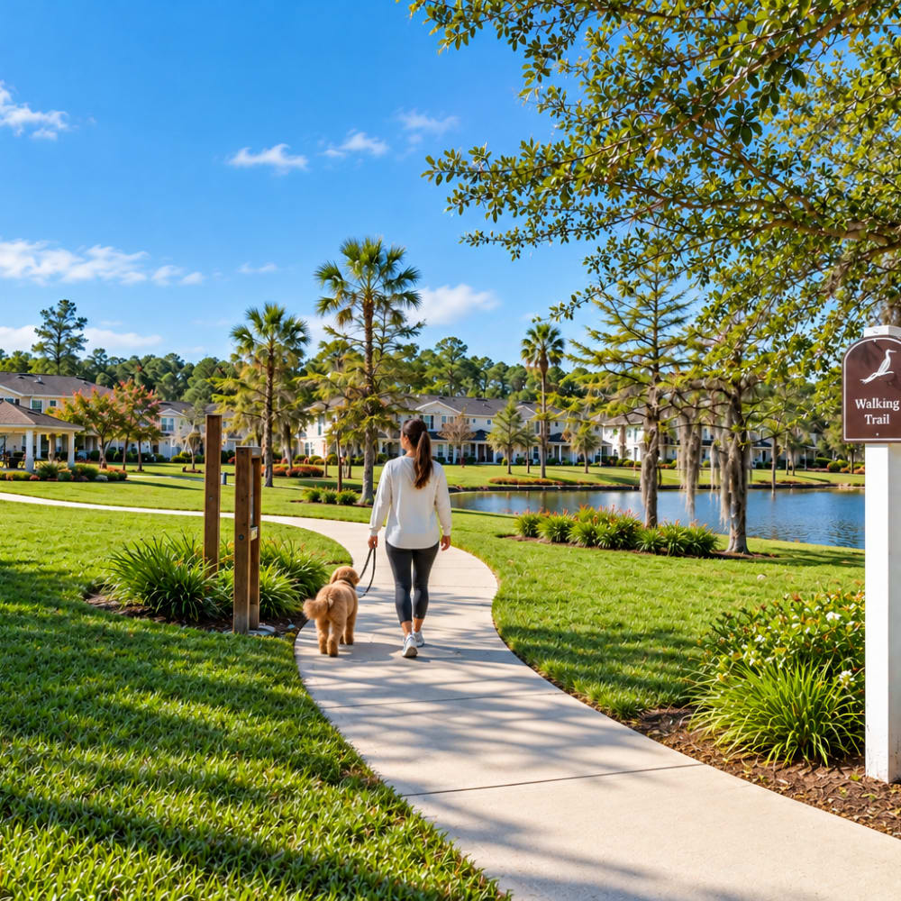 Walking path at Reserve at Brookhaven in Palm Coast, FL