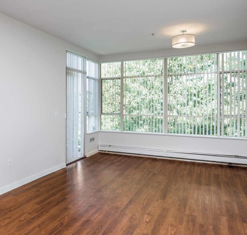 Beautiful hardwood floors at Dunway Court in Vancouver