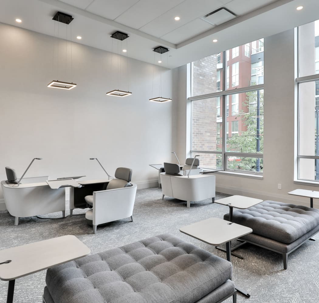 Study/office area at Metropolitan Towers in Vancouver, British Columbia