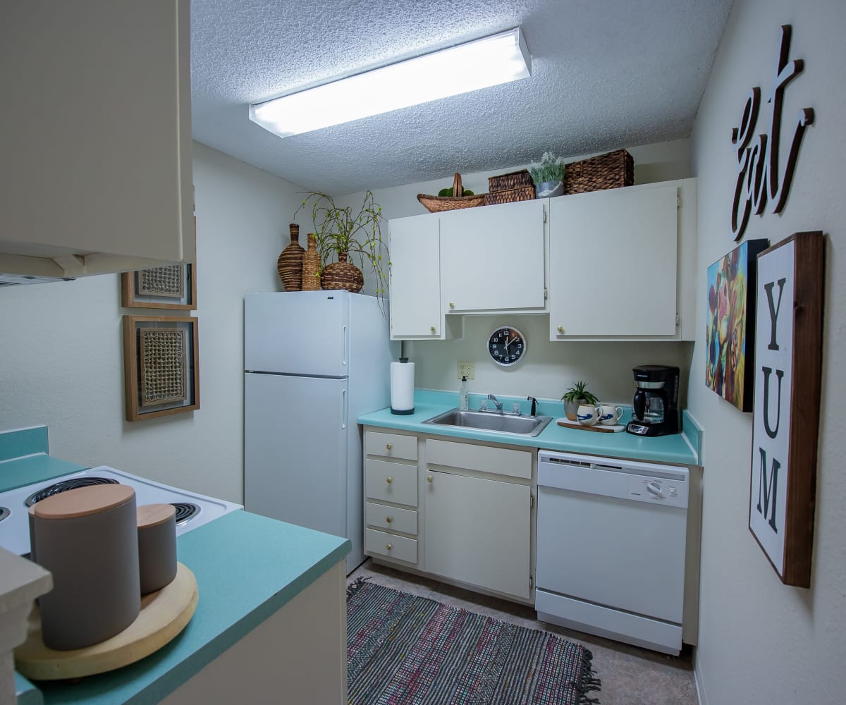 Kitchen with ample counter space at Summerfield Place Apartments in Oklahoma City, Oklahoma