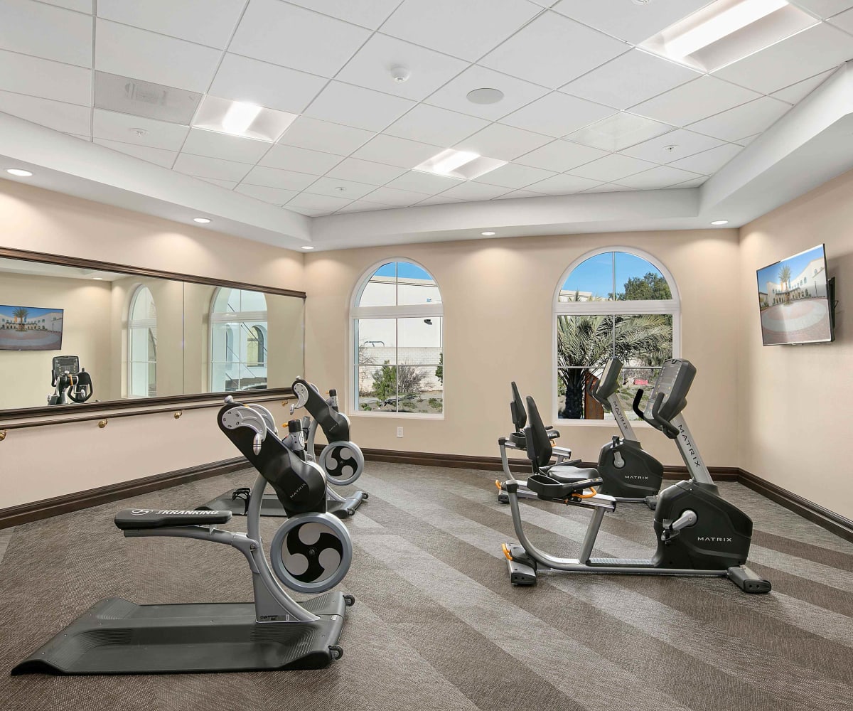 Gym at Pacifica Senior Living Oceanside in Oceanside, California