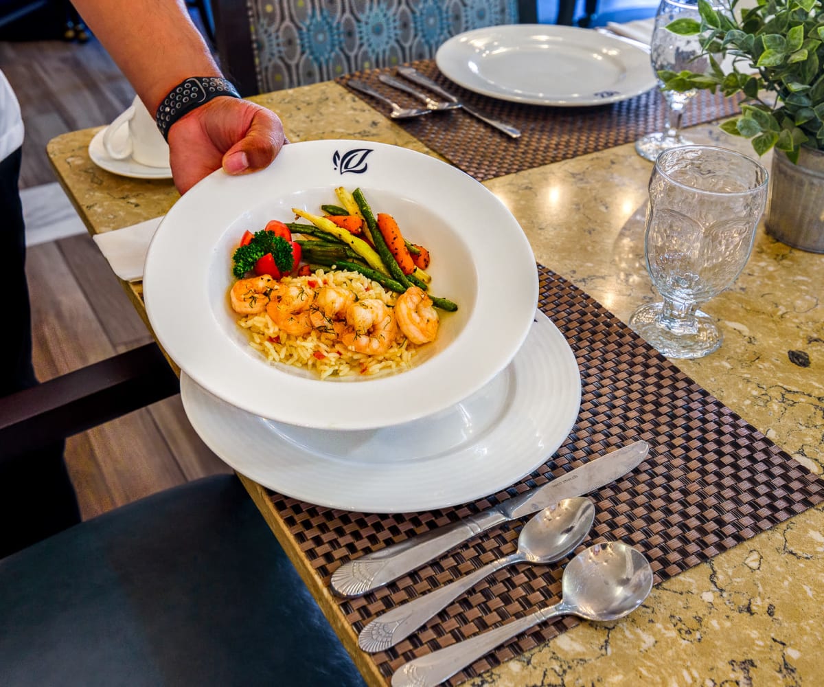 Delicious looking plate of food at Pacifica Senior Living Vancouver in Vancouver, Washington