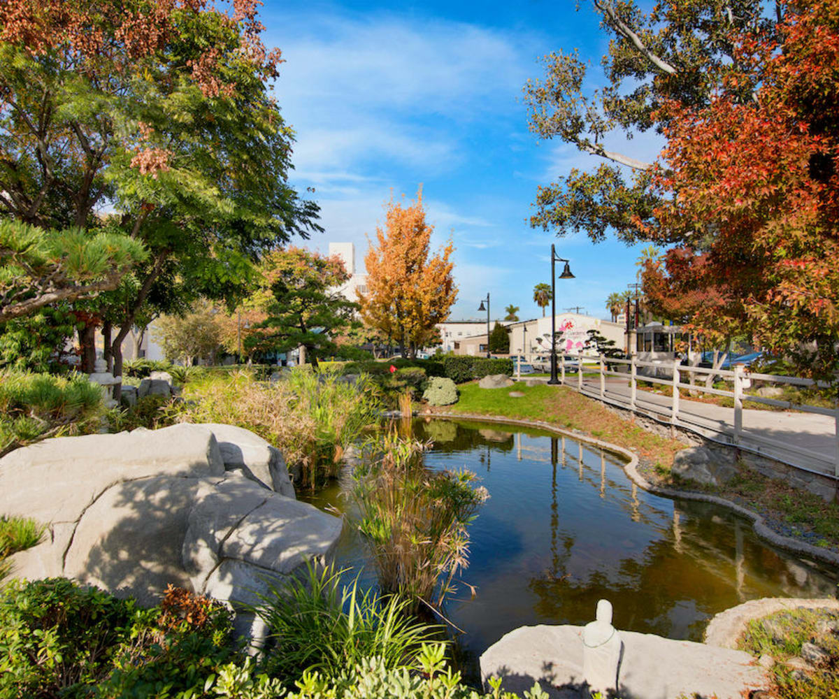 Outdoor garden at Sakura Gardens of Los Angeles in Los Angeles, California